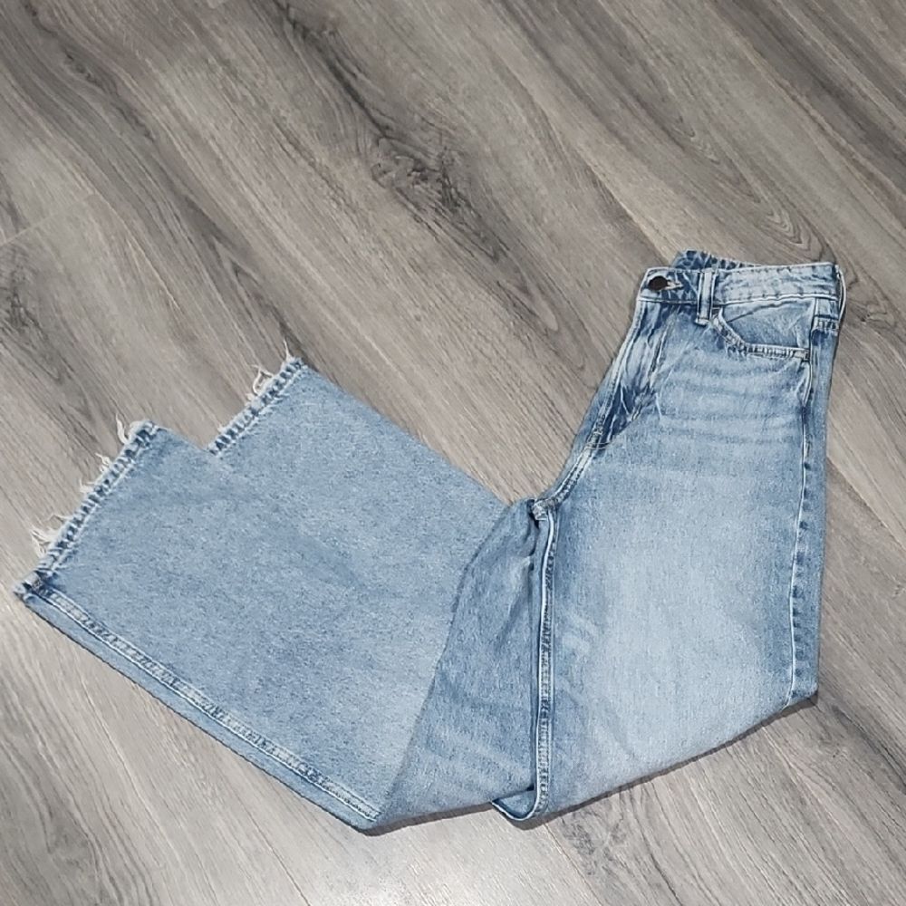 &Denim Med Blue High Waisted Jeans